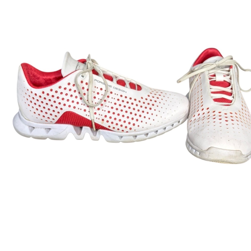 Porsche Design Sport Adidas White Red Perforated Athletic Shoes‎ Women's 6.5